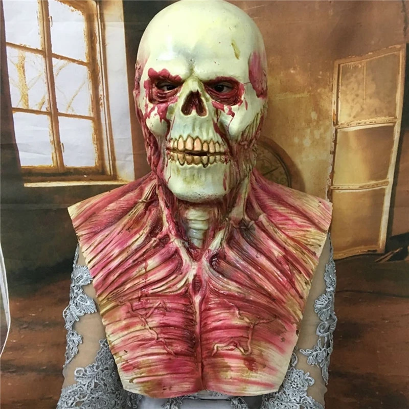 Ужас alien Bloody Zombie маска Тающее лицо взрослый латексный костюм Хэллоуин страшный