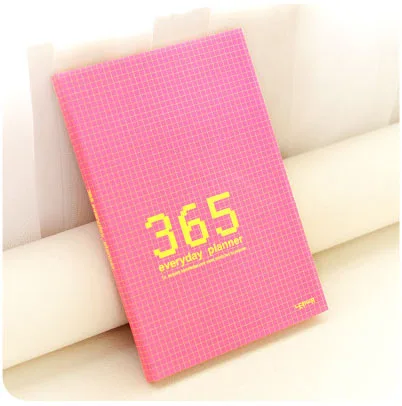 rose red 365 ежедневный план, ежемесячный недельный ежедневник, дневник, блокнот, бумага, 128 листов, планировщик, органайзер, креативный офисный, школьные принадлежности - Цвет: rose red