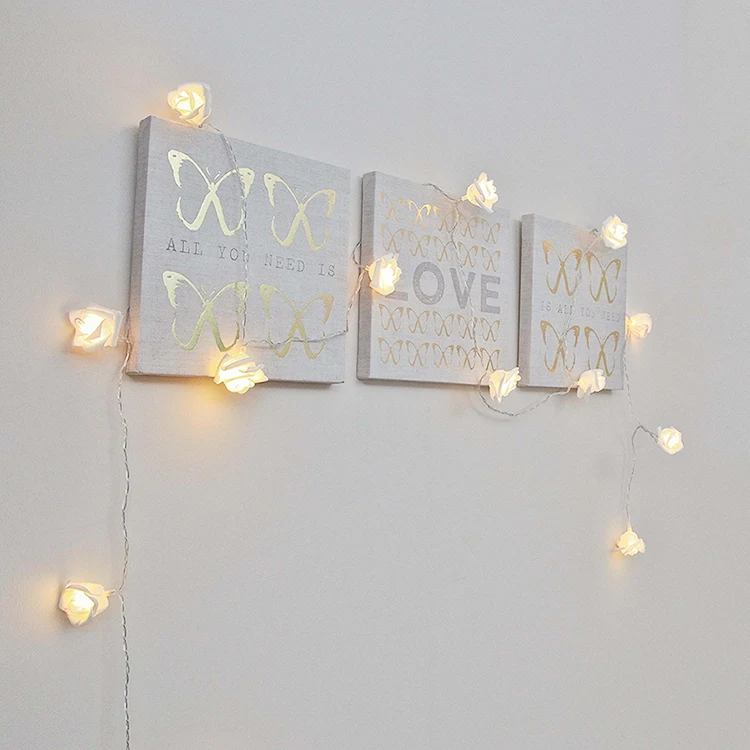 220V/110V 3M 20LED Rose Flowers LED String Light Fairy Lights For Bedroom Wedding Garden Girl's Room patio Garland Decoration |