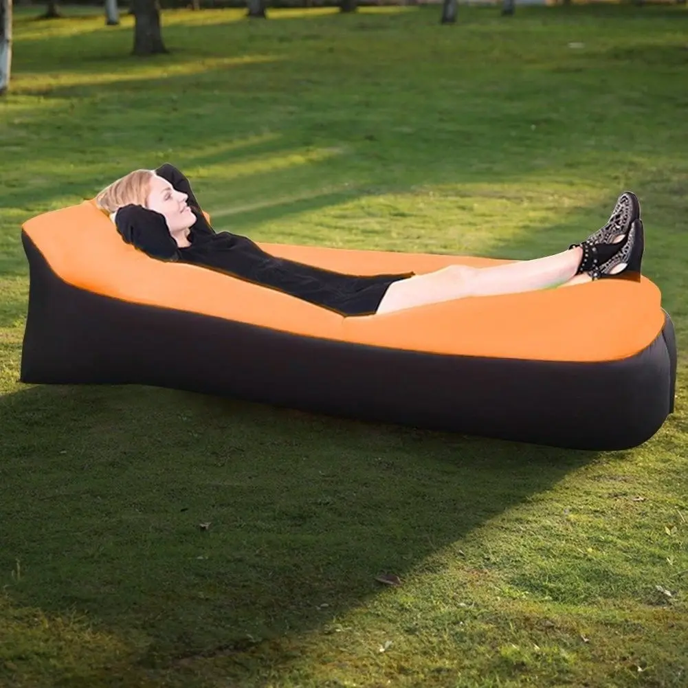 Ленивый надувной воздуха кровать лежак диван шезлонг Портативный спальный мешок