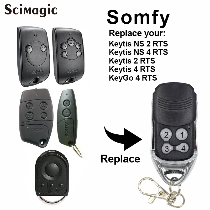 SOMFY Keytis NS 2 RTS Открыватель гаражных дверей 433,42 МГц плавающий код пульт дистанционного управления Somfy keytis 4 RTS командный передатчик гаража
