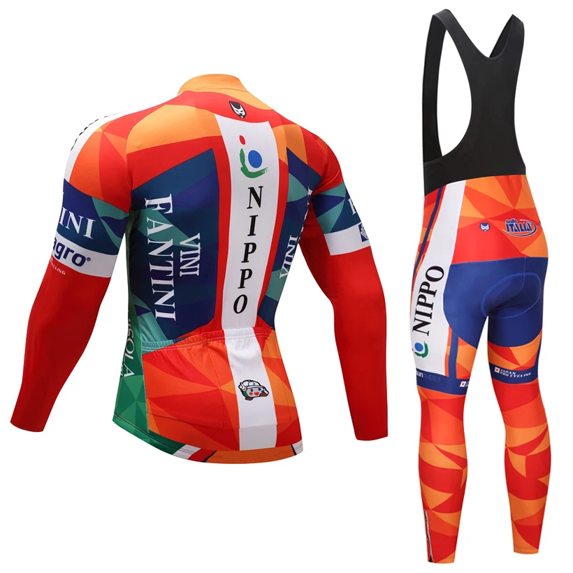 Новая команда VINI Велоспорт Джерси нагрудники брюки комплект Ropa Ciclismo мужские зимние термальность флис pro велосипед куртка Майо Одежда