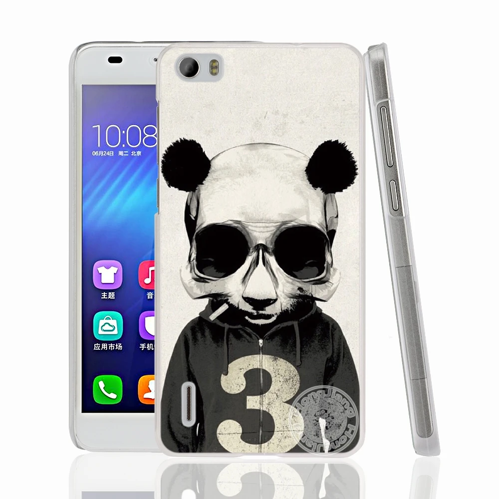 HAMEINUO панда Симпатичный Череп сотовый телефон чехол для huawei honor 3C 4A 4X 4C 5X 6 7 8 Y3 Y5 Y6 2 II