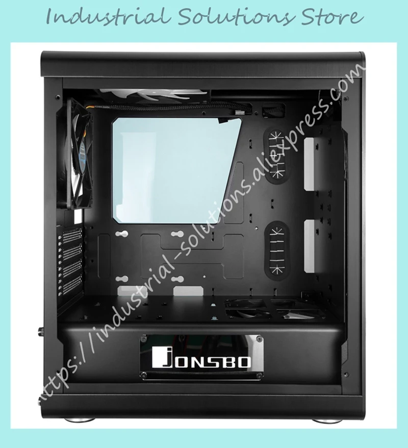 MATX компьютерный корпус двусторонний через поддержку задней линии Jonsbo RM3 ITX алюминиевый корпус