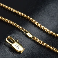 gold color chain necklace for men women accessories snake chain wholesale jewelry diy 24inch long chain