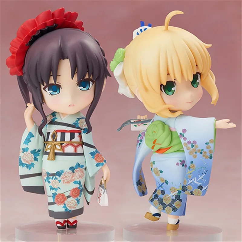 Fate Stay Night Chara Forme Plus Saber Rin Tohsaka ПВХ фигурка модель игрушки Kawaii кимоно для девочек
