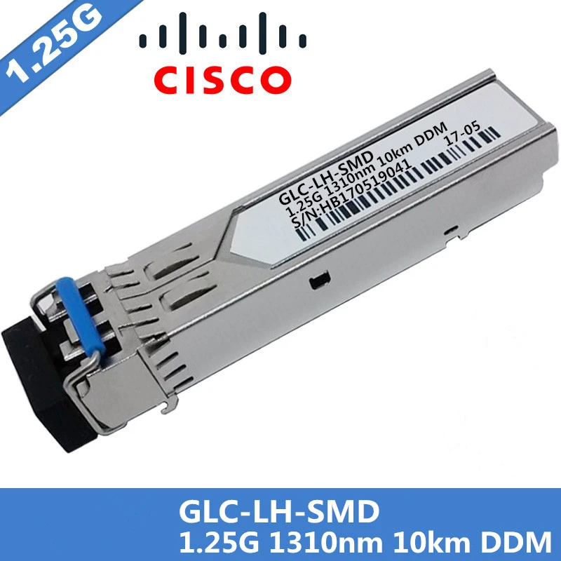 

Wholesales New 10pcs/lot For Cisco GLC-LH-SMD SFP Optic Module, 1000Base-LX/LH, 1.25G 1310nm SMF DDM 10km Duplex LC Connector