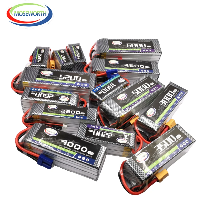 22 2 V RC LiPo батарея 6S 1300 1500 2200 3500 4200 5200 6000 12000mAh 25C 35C 60C для самолета автомобиля