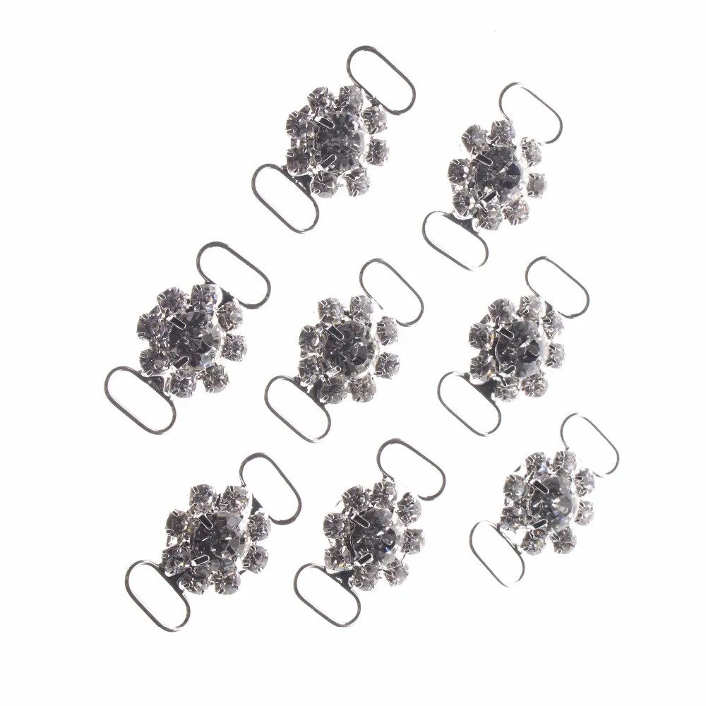 10 шт. Серебристые Металлические Кристальные Стразы Соединительные элементы для