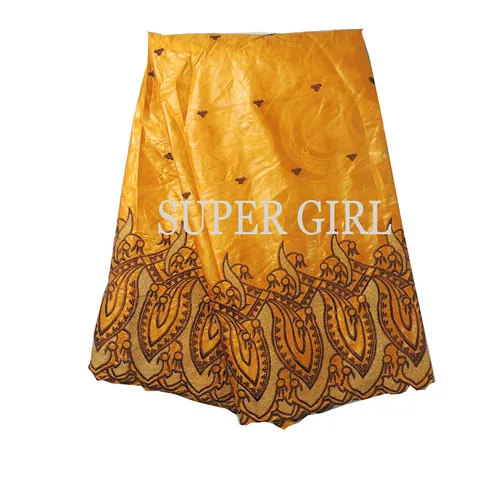 Новинка 2017 года популярный дизайн Африканский Базен вышитые черный кружевной