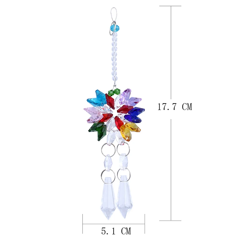 Цвета радуги производитель Хрустальный Suncatcher Свадебный декор окна Висячие подвесные украшения дома вечерние украшения