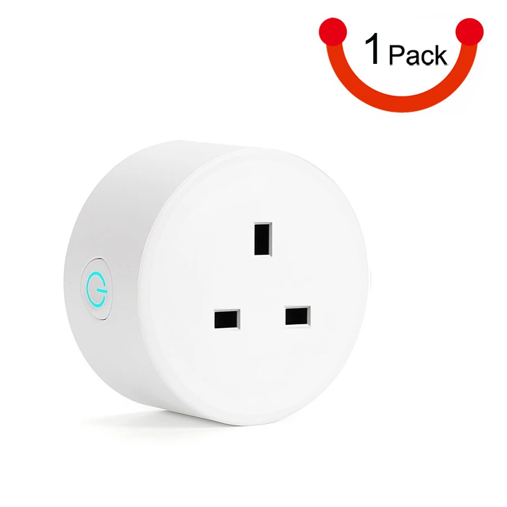 Wi-Fi умная розетка мини Великобритания Plug Мощность энергии мониторинга сроки переключатель Управление Outlet Alexa Google IFTTT г - Цвет: White 1pack