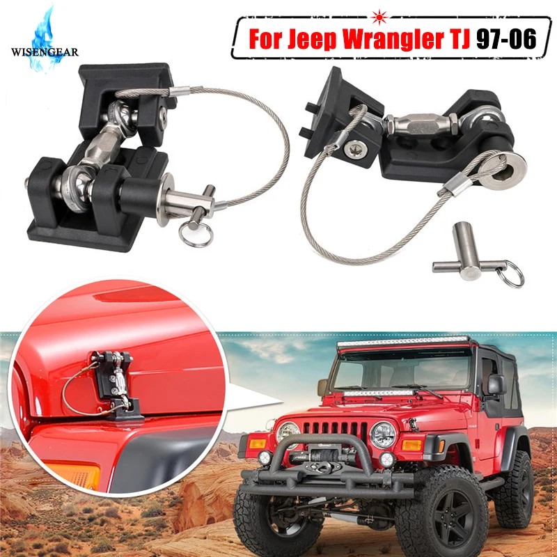 Защелка крышки капота двигателя для Jeep Wrangler TJ Анти Вор замок держатель