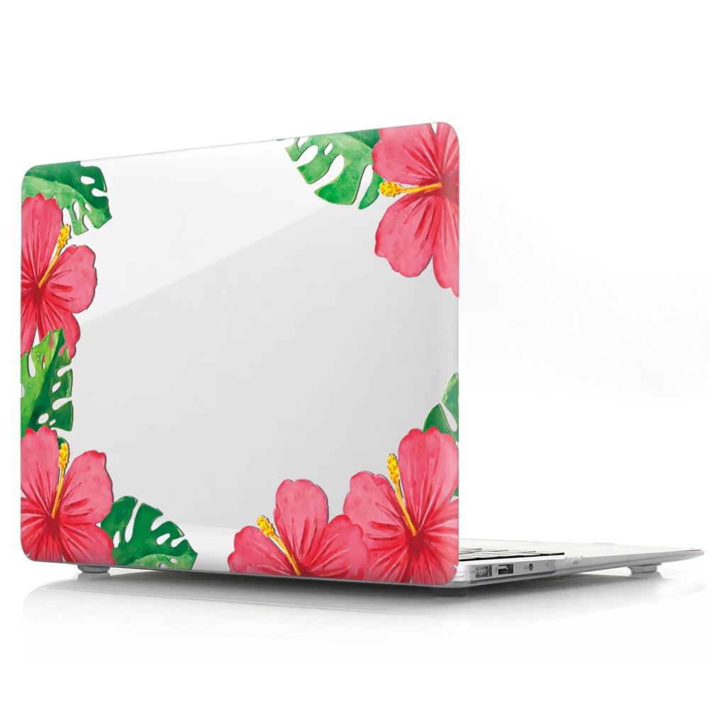 Цветочный чехол для Macbook Air Pro retina 11 12 13 15 дюймов жесткий прозрачный чехол для ноутбука Mac book 13,3 15,4 чехол A1466 A1932