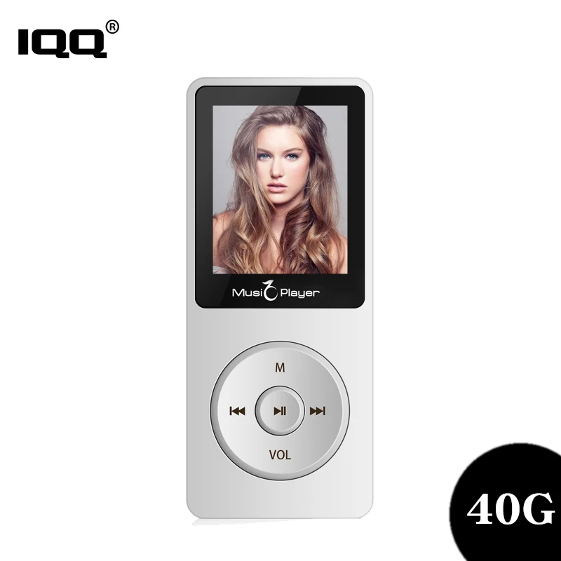 IQQ новая версия тонкий mp3-плеер X02 Встроенный 40G и колонки могут воспроизводить 80H без потерь портативный walkman с радио/FM/запись