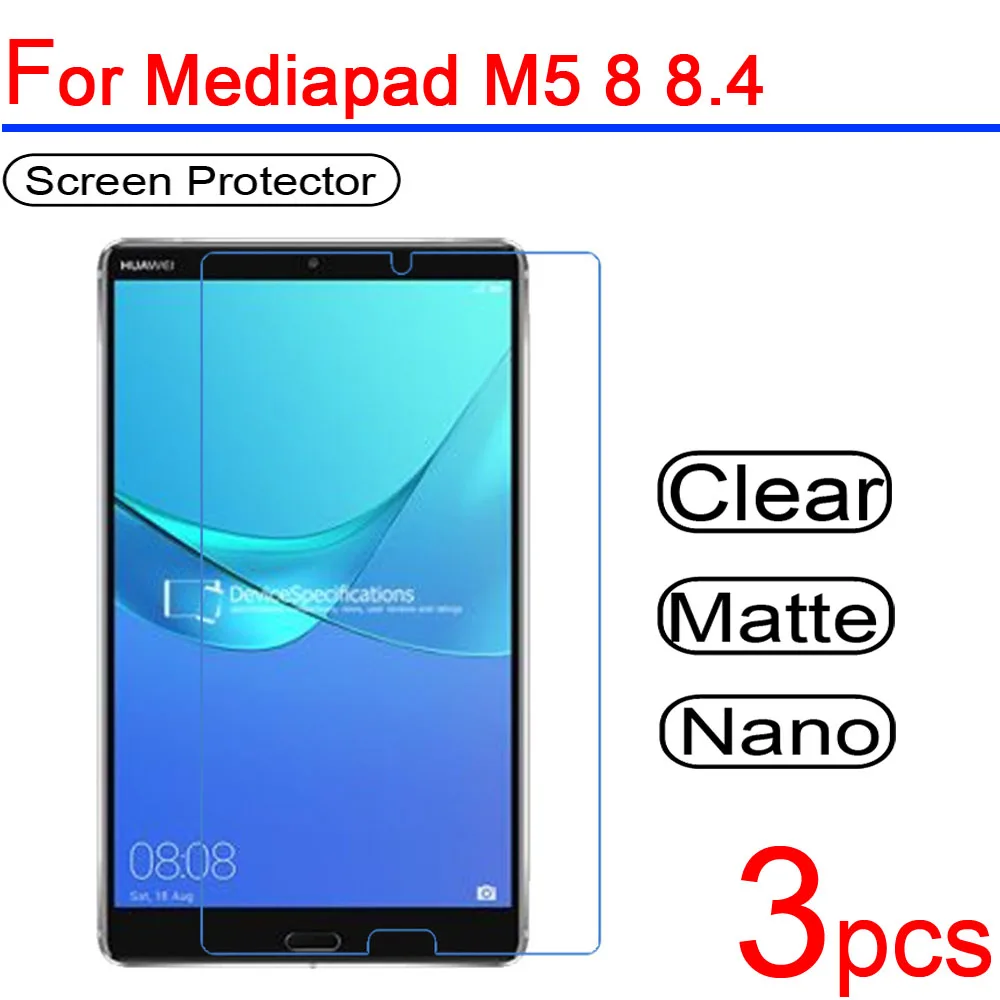3 шт. ультра Прозрачная мягкая защитная пленка для ЖК экрана Huawei Mediapad M5 8 10 Pro 4