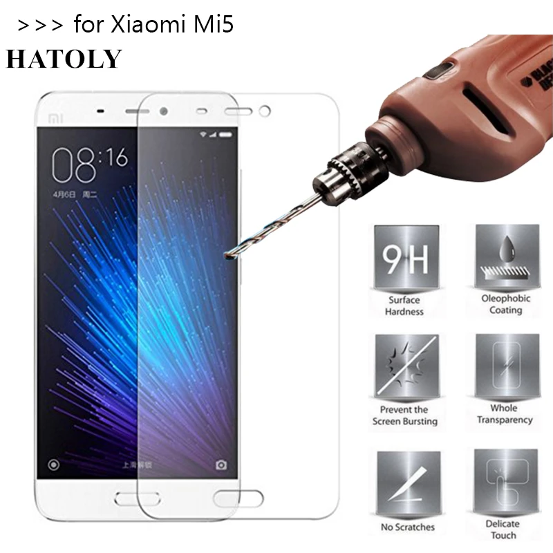 2 шт. закаленное стекло для xiaomi mi 5 ультратонкая Защитная пленка экрана