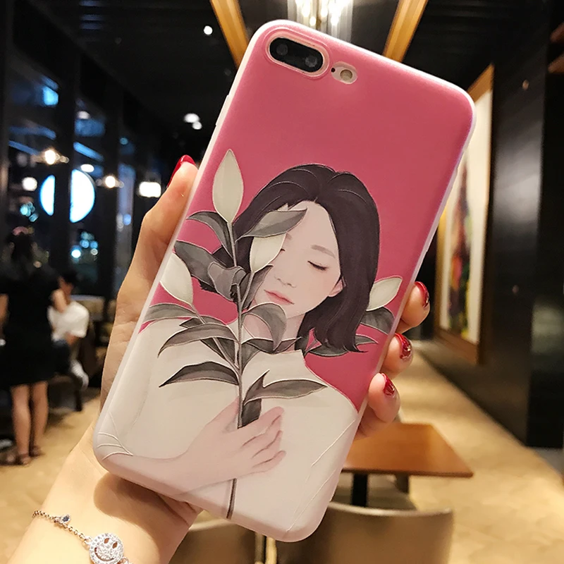 Красивый модный Мягкий чехол из ТПУ для iphone8 7 6 6S PLUS X 5 SE |