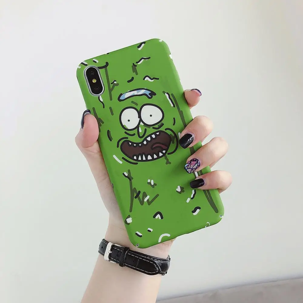 Зеленый с рисунком противоударный чехол для iPhone 7 8 Plus ПК Жесткий Чехол X XS Max XR 6s 6