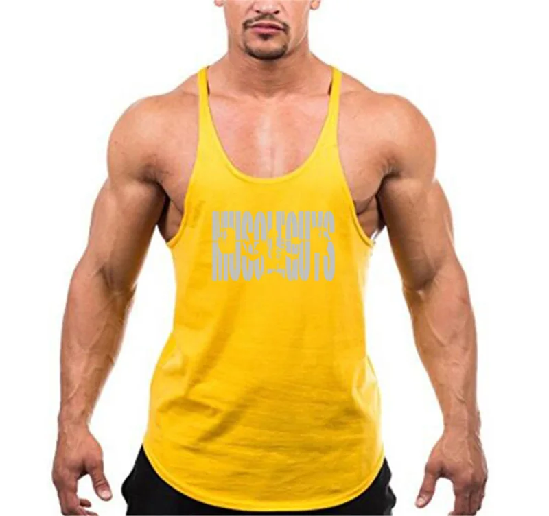 Muscleguys, одежда для фитнеса, хлопок, мужская, Y Back, безрукавка, бодибилдинг, Стрингер, 1 см., плечевой ремень, для тренажерного зала, майка для тренировок