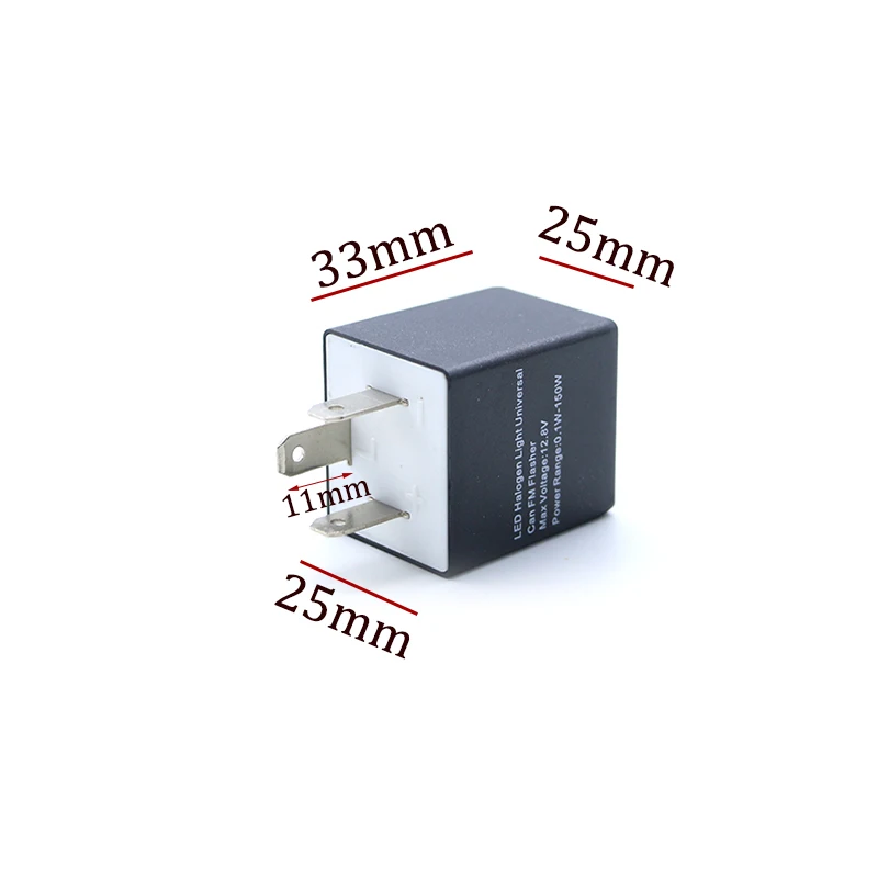 3-Pin Adjustable Flasher Relay Resistor Turn Signal Blinker Lights 12V Motorcycle Car ATV Cafe Racer Old School Bobber Touring |