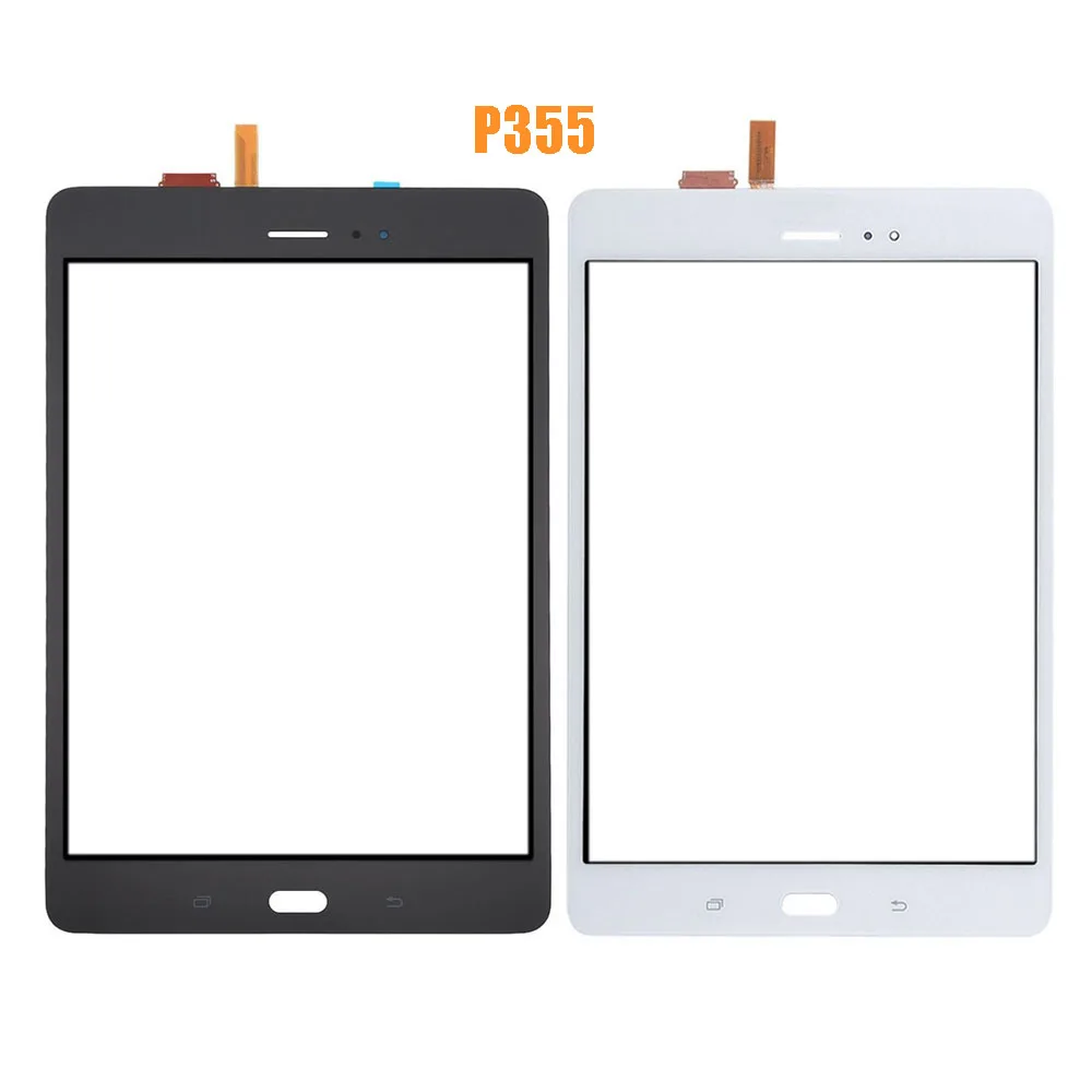 Черный/белый сенсорный экран дигитайзер Запасные части для Samsung Galaxy Tab A 8 0 P350 SM P355