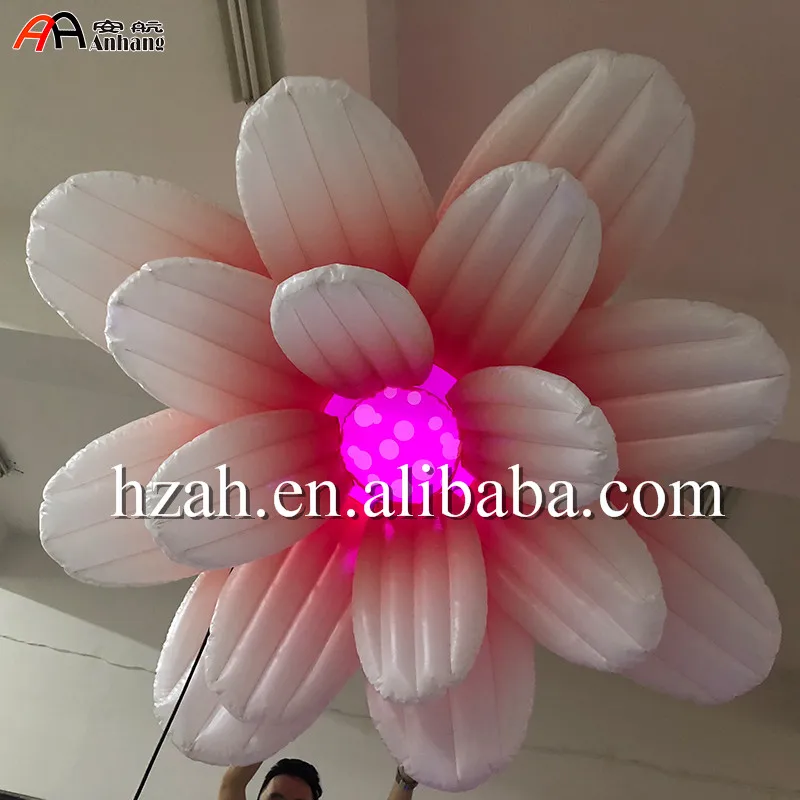 

Гигантский розовый потолок, надувной цветок с красосветильник том для декора свадебной вечеринки