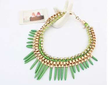 Bohemia National Wind Punk Chain Tassel Clavicle Necklaces|necklace birthstone|chain pinkchain diamond necklace |