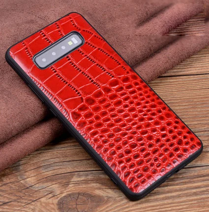 D Для samsung Galaxy S10e Подлинная Кожаный чехол для samsung Galaxy S10 Plus принципиально ТПУ силиконовый Бампер Мягкий задняя крышка на - Цвет: D