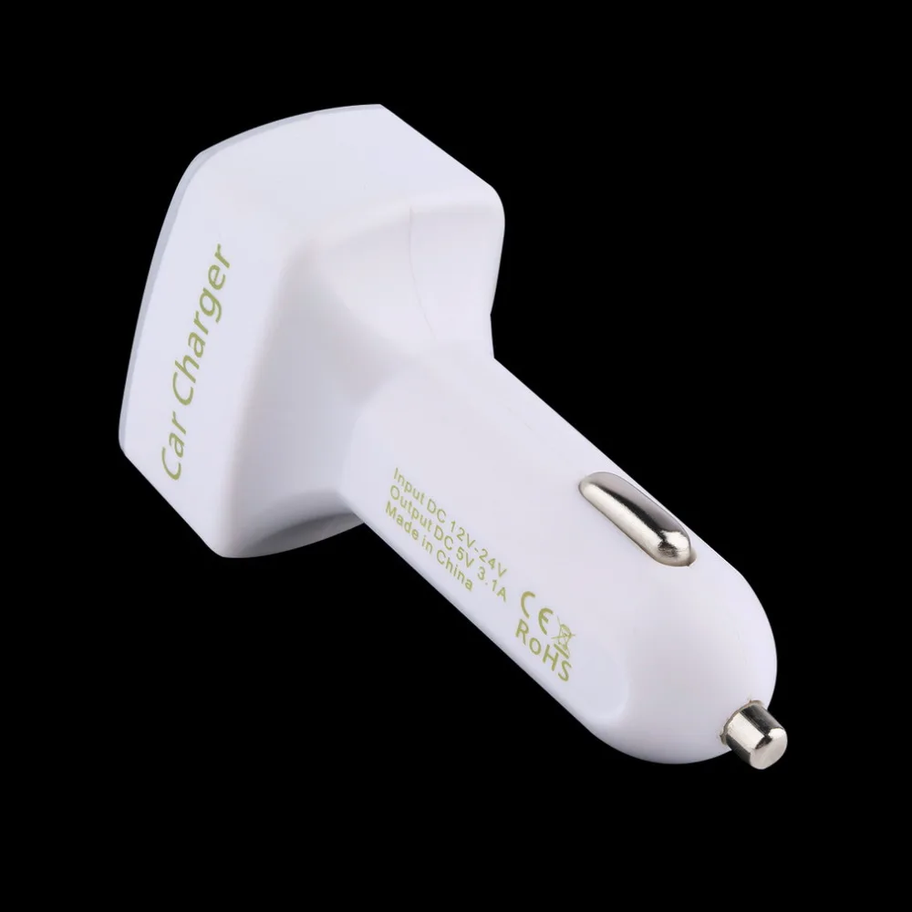 4 в 1 Авто двойной 2 порта USB зарядное устройство для iPhone USB измеритель напряжения тока тестер 3.1A мини зарядное устройство адаптер Лидер продаж