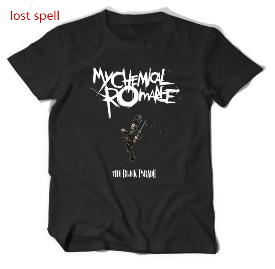 2018 My Chemical Romance Черный футболки Для мужчин Рок Camisetas Панк Футболка короткий рукав