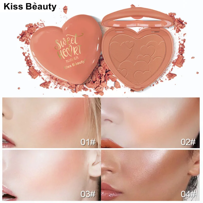 Румяна персик макияж бронза для лица Пудра щек палитра румян Профессиональный