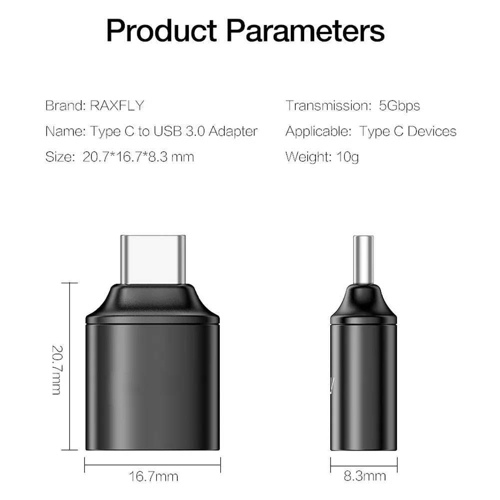 Адаптер Type C для мужчин и женщин USB3.0 адаптер быстрой синхронизации телефонов