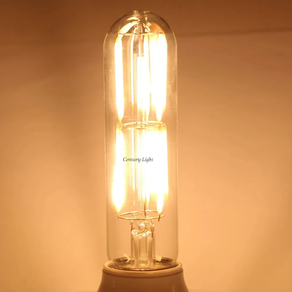 Фото Grensk T30 130 мм Edison трубчатая Светодиодная лампа 6 Вт накаливания теплый белый 2700 к E26 Grensk T30 130 мм Edison трубчатая Светодиодная лампа 6 Вт накаливания теплый белый 2700 к E26