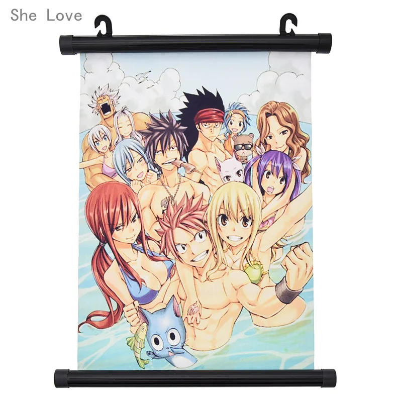 Она любит Японии аниме Fairy Tail Нацу Dragneel стены прокрутки холсты для рисования