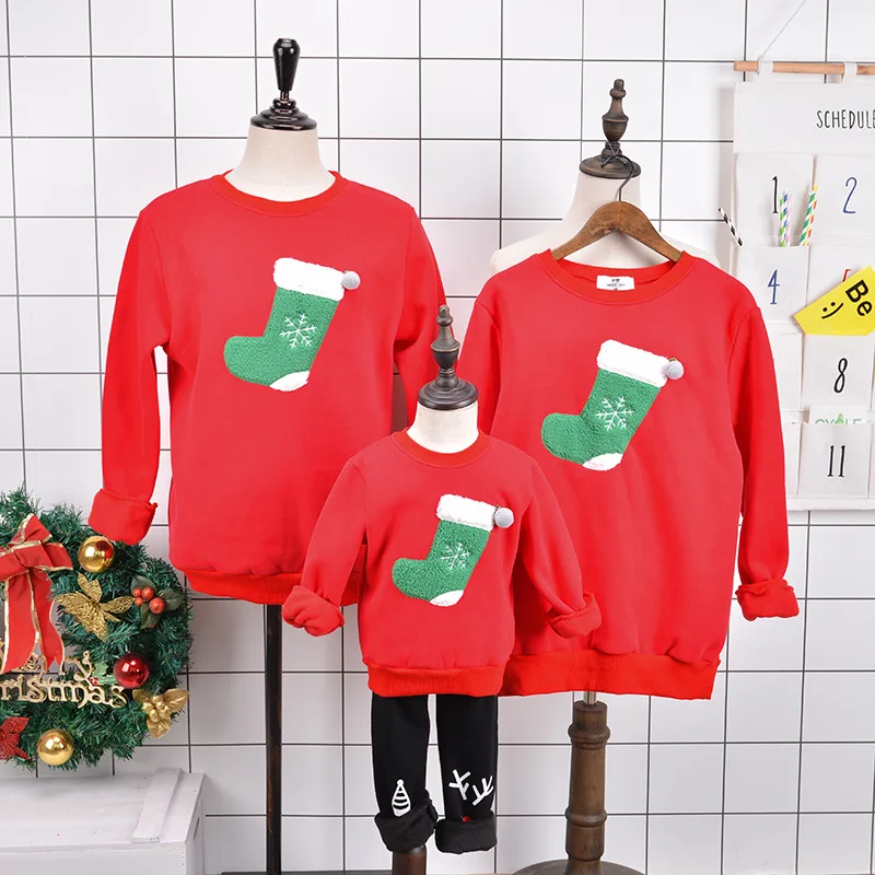 Christmas Family Look Cartoon Clothing Matching Mother And Daughter Clothes Father Son Outfits Children Hoodies|mother and daughter clothes|matching