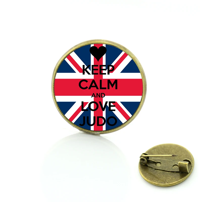 

JWEIJIAO fashion I Love Judo brooches vintage judo black belt art charms karate sports badge pin men women jewelry SP575