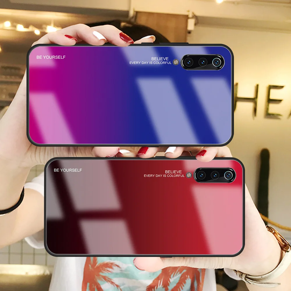 Gradient Tempered Glass Phone Cases For Xiaomi Mi Mix 2s Max 2 3 Redmi 5 Plus 5A 6A 6 Note Pro 4 4X Full Protective Cover |