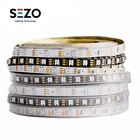 Пиксельная Светодиодная лента WS2812B 1 м2 м5 м, 3060100144 светодиодовм, RGB светильник для телевизора, индивидуально Адресуемая, Чернаябелая, WS2812ECO IC DC5V