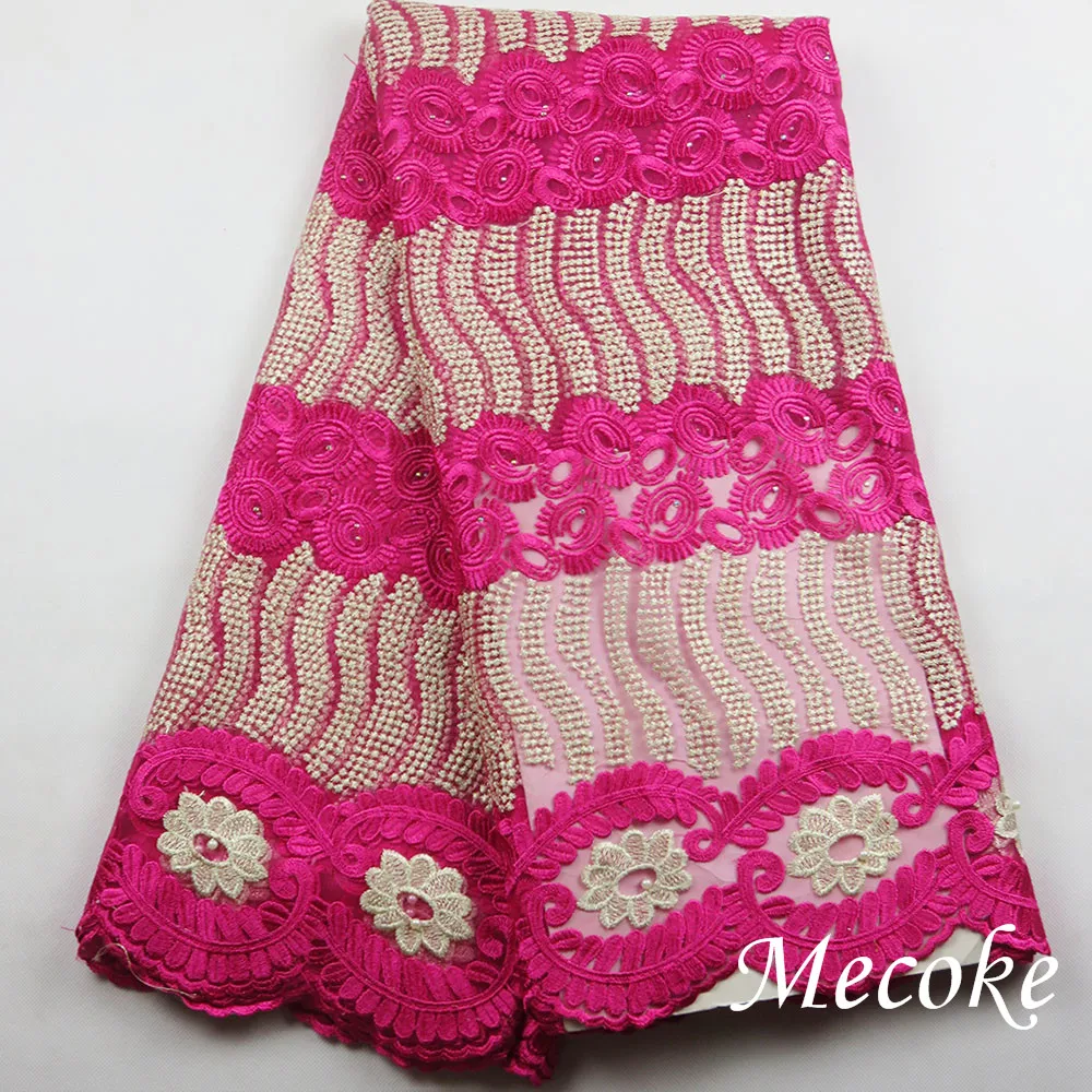 Африканская Свадебная кружевная ткань новейшая вышитая нигерийская сетчатая