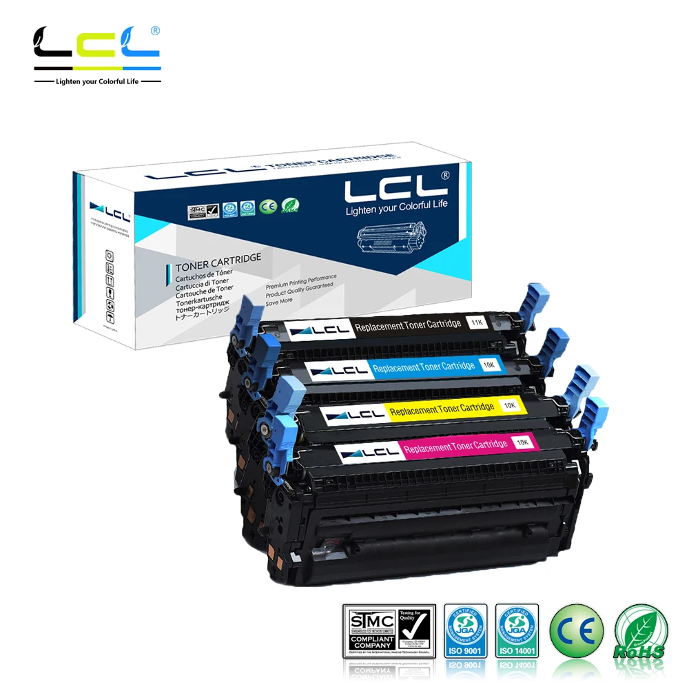 

Лазерный тонер-картридж LCL 643A Q5950A Q5951A Q5952A Q5953A Q5950 (4 упаковки), совместимый с HP Laserjet 4700, цветная серия