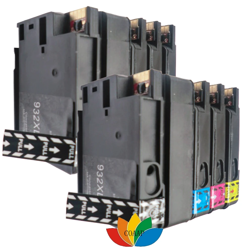 8x чернильные картриджи для совместимого принтера HP 932 933 XL OfficeJet 6100 6600 6700 7110 7510 7610
