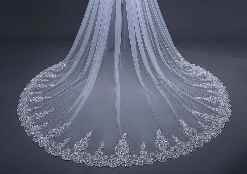 Ever Pretty 3 Meter veil wedding Long Lace Edge Bridal Veil Wedding Accessories 2022 Sluier Vestido de noiva voile mariee | Свадьбы и