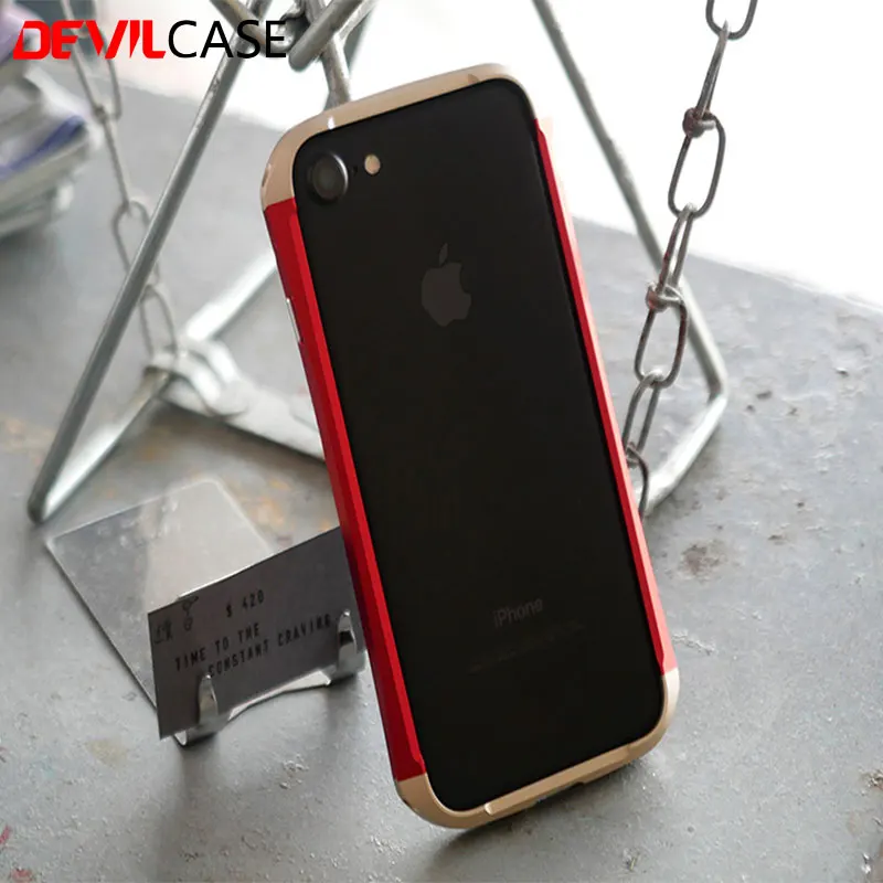 DEVILCASE для iPhone 7 7Plus новый тип X бампер рамка противоударный корпус алюминий +