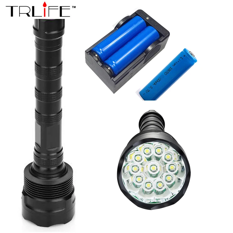 50000 люмен освещения 12T6 светодиодный flash light 12 * L T6 фонарик свет лампы для охоты