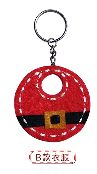 

60pcs Keychains Santa Claus Keyring Holder Claus Car Chain Key Ring For Christmas Gift home decoration 40%off