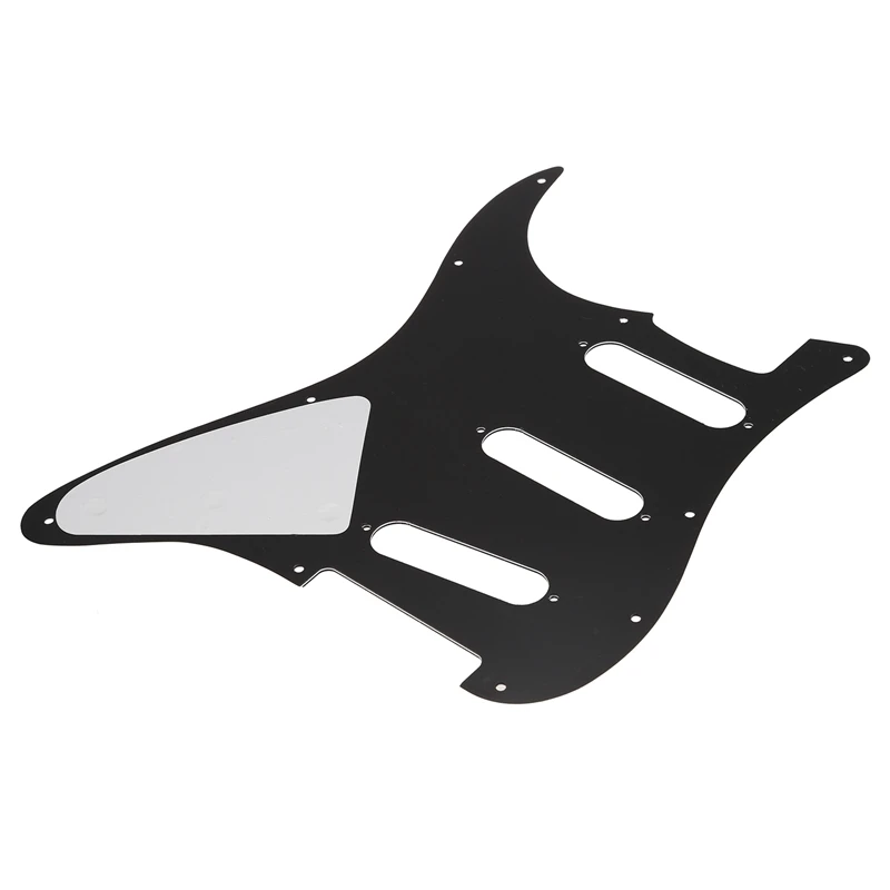 Set Of 3 Ply Black 11 Hole Guitar Pickguard Strat Backplate Pickup Covers Knobs Tips Parts &amp Accessories-No Holes | Спорт и