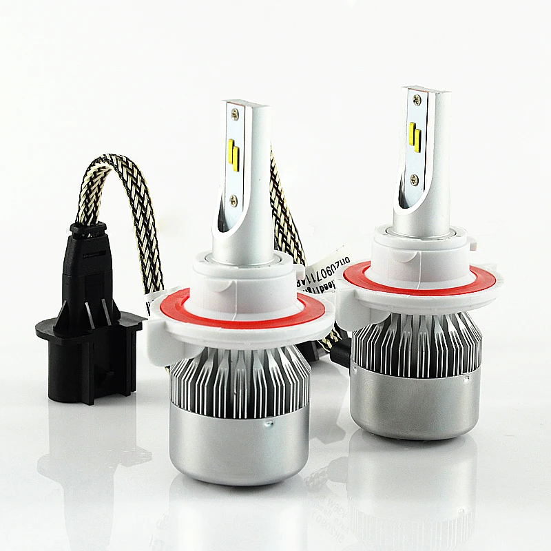 Led Car 2x 72w 7600lm Highlight H13 H/l Headlight Kit Bulb 9-31v Flip Chip 6000k Truck Fog Head Lamp Can All Autos Use | Автомобили и