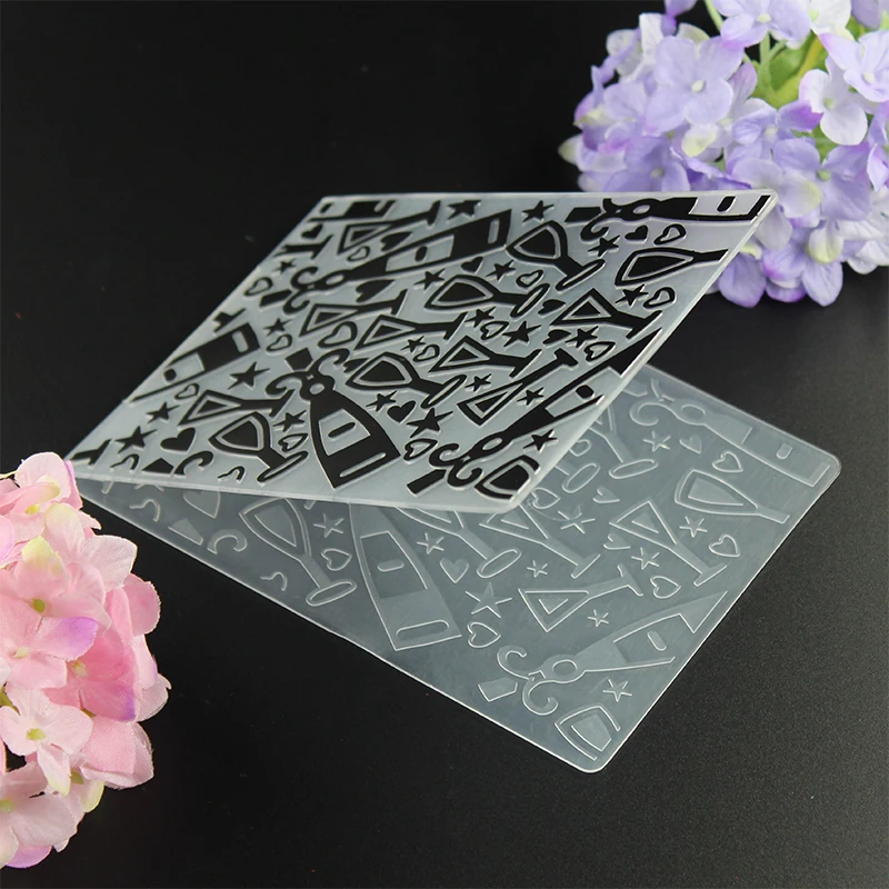 DIY Скрапбукинг чашка бутылки тиснение файл шаблоны фото карты делая пластиковый