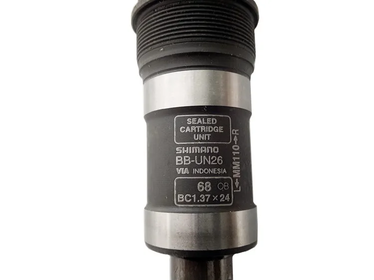 Оригинальный Shimano BB UN26 68*110 мм Дорожный велосипед нижние кронштейны квадратное